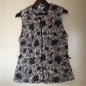 The North Face Vintage Cream Leaf Vest size S